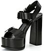 Color:Black - Image 4 - Colby Leather Platform Sandals