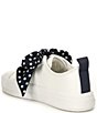 Color:Navy/Optic White - Image 3 - Evy Ribbon Lace Up Leather Sneakers