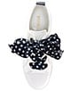 Color:Navy/Optic White - Image 5 - Evy Ribbon Lace Up Leather Sneakers