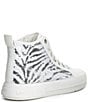 Color:Optic/Silver - Image 2 - Evy Zebra Print Sequin High Top Sneakers