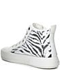 Color:Optic/Silver - Image 3 - Evy Zebra Print Sequin High Top Sneakers