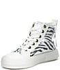 Color:Optic/Silver - Image 4 - Evy Zebra Print Sequin High Top Sneakers