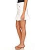 Color:White - Image 3 - MICHAEL Michael Kors Fit and Flare Flounce Hem Denim Skirt