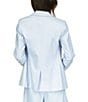 Color:Pastel Blue - Image 2 - Fitted Peak Lapel Flap Pocket Long Sleeve Blazer