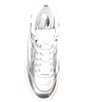 Color:Silver - Image 5 - Hayes Metallic Leather Platform Lace Up Sneakers