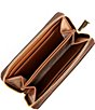 Color:Brown/Luggage - Image 3 - Jet Set Signature Logo Semi Lux Small Zip Around Card Case