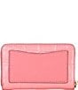 Color:Camila Rose - Image 2 - Jet Set Small Zip Around Glimmer Embossed Croco Card Case