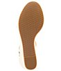 Color:Pale Gold - Image 6 - Kayla Metallic Leather Rhinestone Embellished Espadrille Wedge Sandals