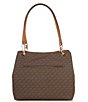 Color:Brown/Acorn - Image 2 - Kensington Signature Logo Large Shoulder Bag
