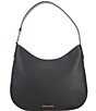 Color:Black - Image 1 - Kensington Pebble Leather Large Hobo Shoulder Bag