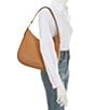 Color:Pale Peanut - Image 4 - Kensington Pebble Leather Large Hobo Shoulder Bag