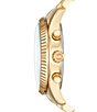 Color:Gold - Image 2 - Lexington Pave Dial Chronograph & Date Bracelet Watch