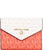 Color:Spiced Coral - Image 1 - Logo Jet Set Charm Medium Envelope Trifold Wallet