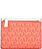 Color:Spiced Coral - Image 2 - Logo Jet Set Charm Medium Envelope Trifold Wallet