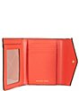 Color:Spiced Coral - Image 3 - Logo Jet Set Charm Medium Envelope Trifold Wallet