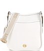 Color:Optic White - Image 1 - Luisa Large North South Messenger Crossbody Bag
