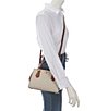 Color:Vanilla/Acorn - Image 4 - Marilyn Signature Logo Small Double Handle Crossbody Bag