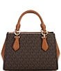 Color:Brown/Acron - Image 2 - Marilyn Signature Logo Small Double Handle Crossbody Bag