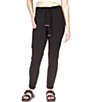 Color:Black - Image 1 - Matte Jersey High Rise Utility Pants