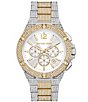 Color:Two Tone - Image 1 - Men's Lennox Chronograph Crystal Two Tone Stainless Steel Bracelet Watch