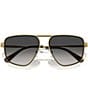 Color:Shiny Gold - Image 5 - Men's MK1153 58mm Aviator Sunglasses