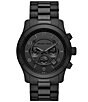 Color:Black - Image 1 - Men's Runway Chronograph Black Stainless Steel Bracelet Watch
