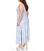 Color:Chambray - Image 3 - Plus Size Stretch Scoop Neck Sleeveless Maxi Dress