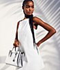 Color:Optic White - Image 5 - Silver Hardware Ruthie Small Satchel Bag