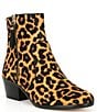 Color:Butterscotch - Image 1 - Sawyer Leopard Printed Calf Hair Booties