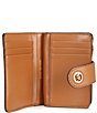 Color:Brown/Acorn - Image 3 - Signature Logo Small Tab Compact Pocket Wallet