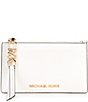 Color:Optic White - Image 1 - Small Pebbled Leather Card Case