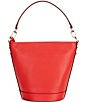 Color:Lacquer Red - Image 2 - Townsend Small Top Zip Convertible Crossbody Bucket Bag