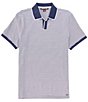 Color:Midnight - Image 1 - Vacation Stripe Short Sleeve Polo Shirt