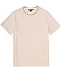 Color:Khaki - Image 1 - Vacation Textured Stripe Short Sleeve T-Shirt