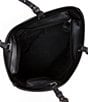 Color:Black - Image 3 - Winston Medium Top Zip Pocket Logo Tote Bag
