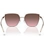 Color:Rose Gold/Pink - Image 4 - Women's 0MK1143D Fuji 61mm Cat Eye Sunglasses