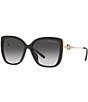 Color:Black - Image 1 - Women's 0MK2161BU 56mm Gradient Butterfly Sunglasses