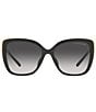 Color:Black - Image 2 - Women's 0MK2161BU 56mm Gradient Butterfly Sunglasses