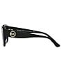 Color:Black - Image 3 - Women's Charleston 54mm Cat Eye Sunglasses