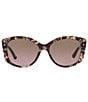Color:Pink - Image 2 - Women's Charleston 54mm Pink Tortoise Cat Eye Sunglasses