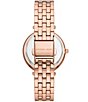 Color:Rose Gold - Image 3 - Women's Darci Three-Hand Rose Gold-Tone Stainless Steel Bracelet Watch and Pave Bracelet Set