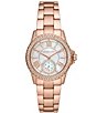 Color:Rose Gold - Image 1 - Women's Everest Three-Hand Rose Gold-Tone Stainless Steel Bracelet Watch