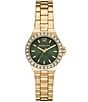 Color:Gold - Image 1 - Women's Lennox Three-Hand Gold-Tone Stainless Steel Bracelet Watch