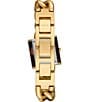 Color:Two Tone - Image 3 - Women's MK Chain Lock Tortoise and Gold Tone Stainless Steel Bracelet Watch
