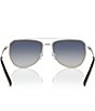 Color:Shiny Silver - Image 4 - Women's Mk1155 58mm Aviator Sunglasses