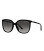 Color:Black - Image 1 - Women's Mk2137u Square 57mm Sunglasses