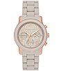 Color:Gray - Image 1 - Women's Runway Chronograph Gray Silicone Bracelet Watch