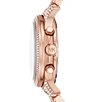 Color:Rose Gold - Image 2 - Women's Runway Chronograph Rose Gold-Tone Diamond Stainless Steel Bracelet Watch