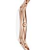 Color:Rose Gold - Image 2 - Women's Runway Three-Hand Rose Gold Tone Stainless Steel Bracelet Watch