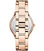Color:Rose Gold - Image 3 - Women's Runway Three-Hand Rose Gold Tone Stainless Steel Bracelet Watch